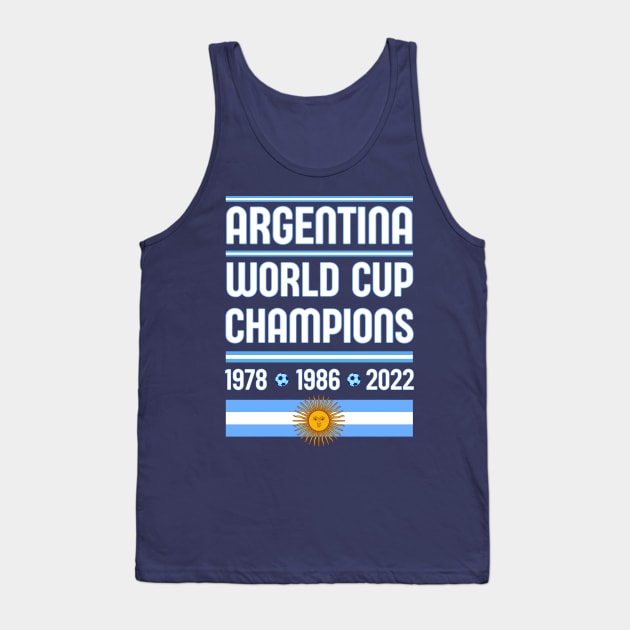 Argentina world cup Winners 2022 Tank Top by Ashley-Bee